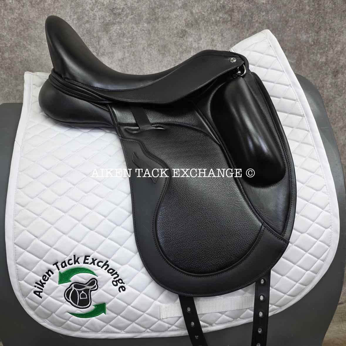 2024 Envy by Custom Saddlery Aurora Monoflap Dressage Saddle, 17.5" Seat, Adjustable Tree, Wool Flocked Panels