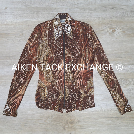 Show Off Designs Stretchy Western Bling Show Shirt, Women's M/L