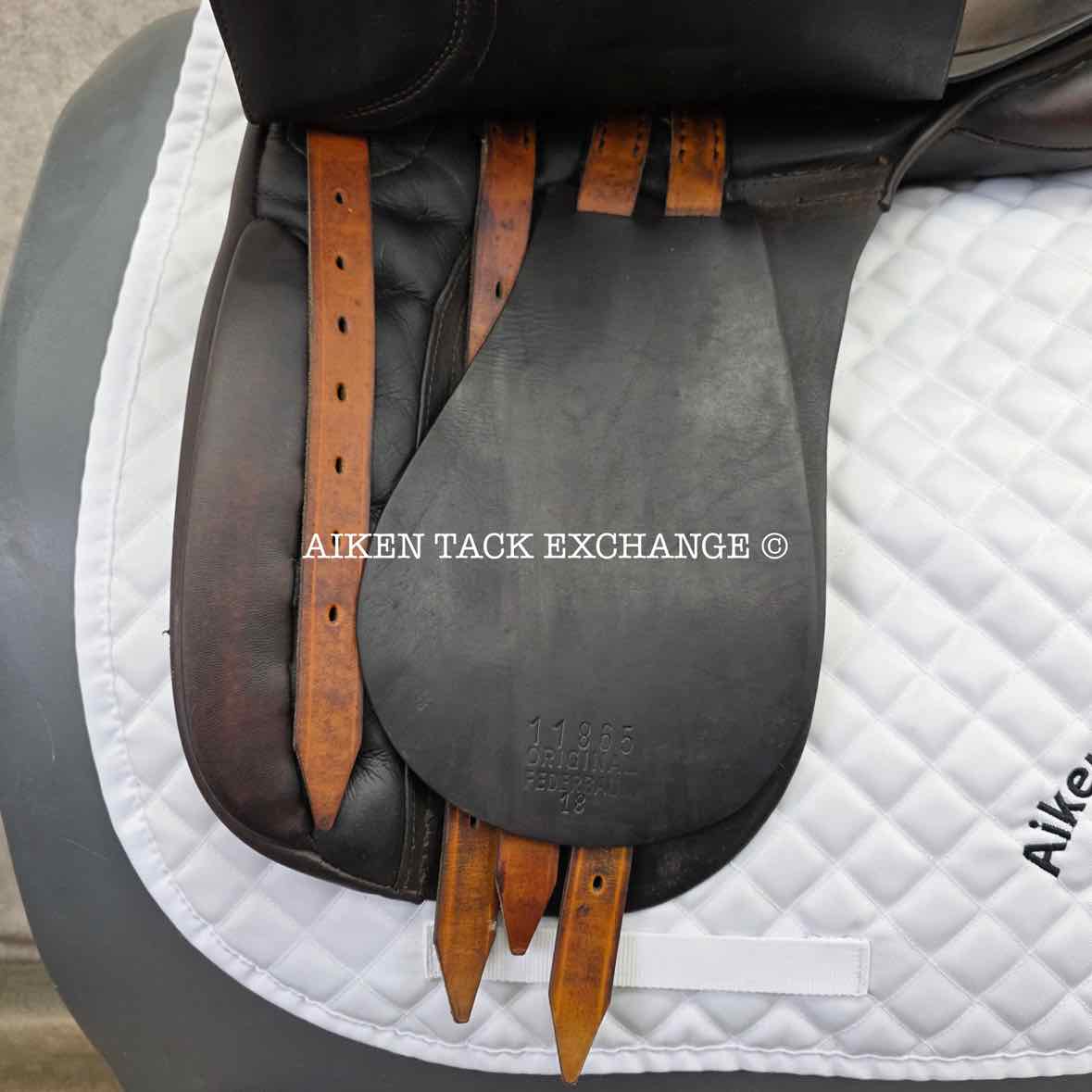 Max Hopfner Dressage Saddle, 18" Seat, Medium Tree, Wool Flocked Panels