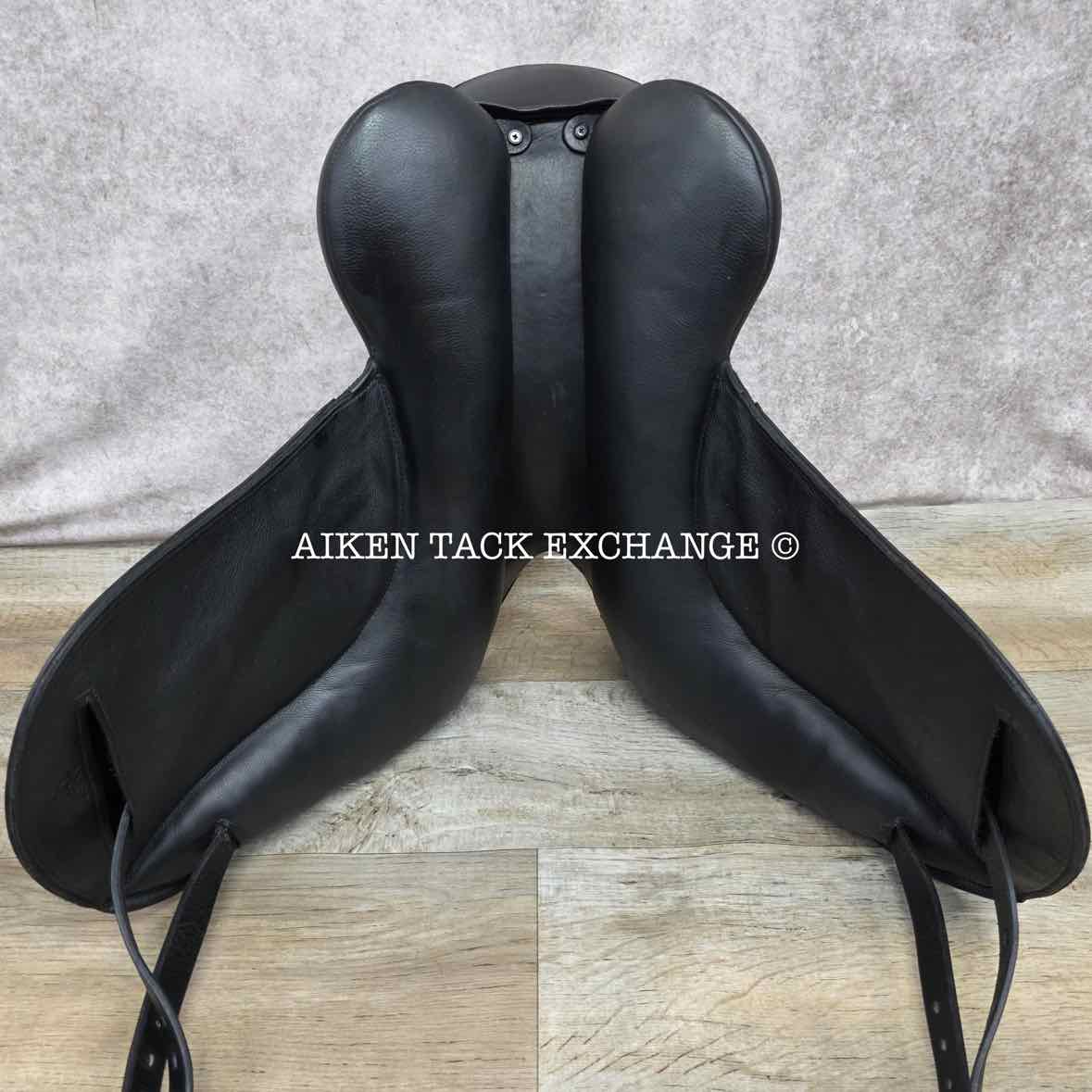 2023 Envy by Custom Saddlery Aurora Monoflap Dressage Saddle, 17.5" Seat - Short Flap, Adjustable Tree, Wool Flocked Panels