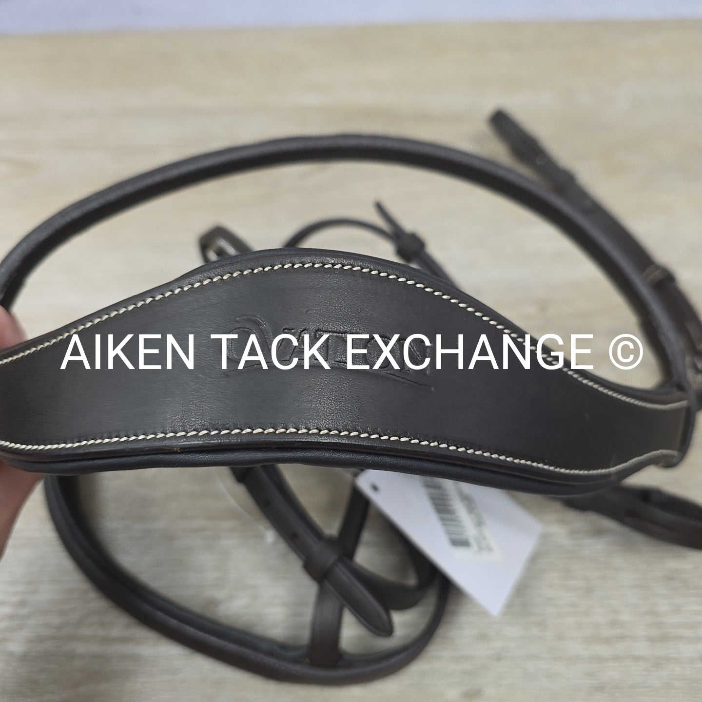 Ovation ATS Raised Fancy Stitched Bridle with Matching Reins, Brown, Size Full