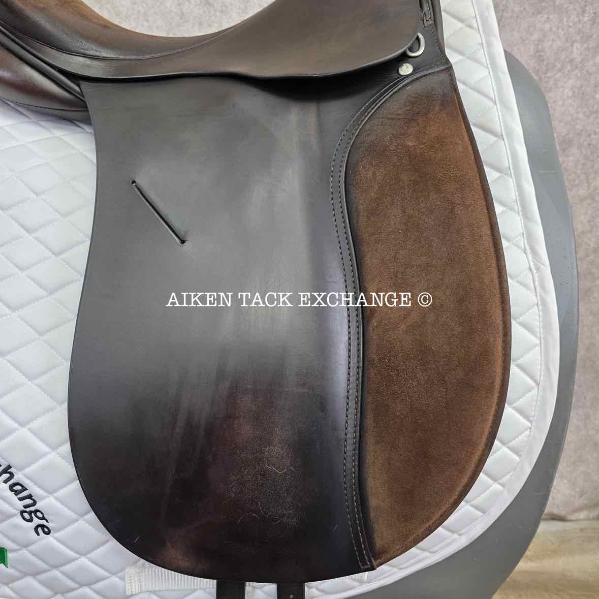 Stackhouse Dressage Saddle, 17" Seat, Medium Tree, Wool Flocked Panels