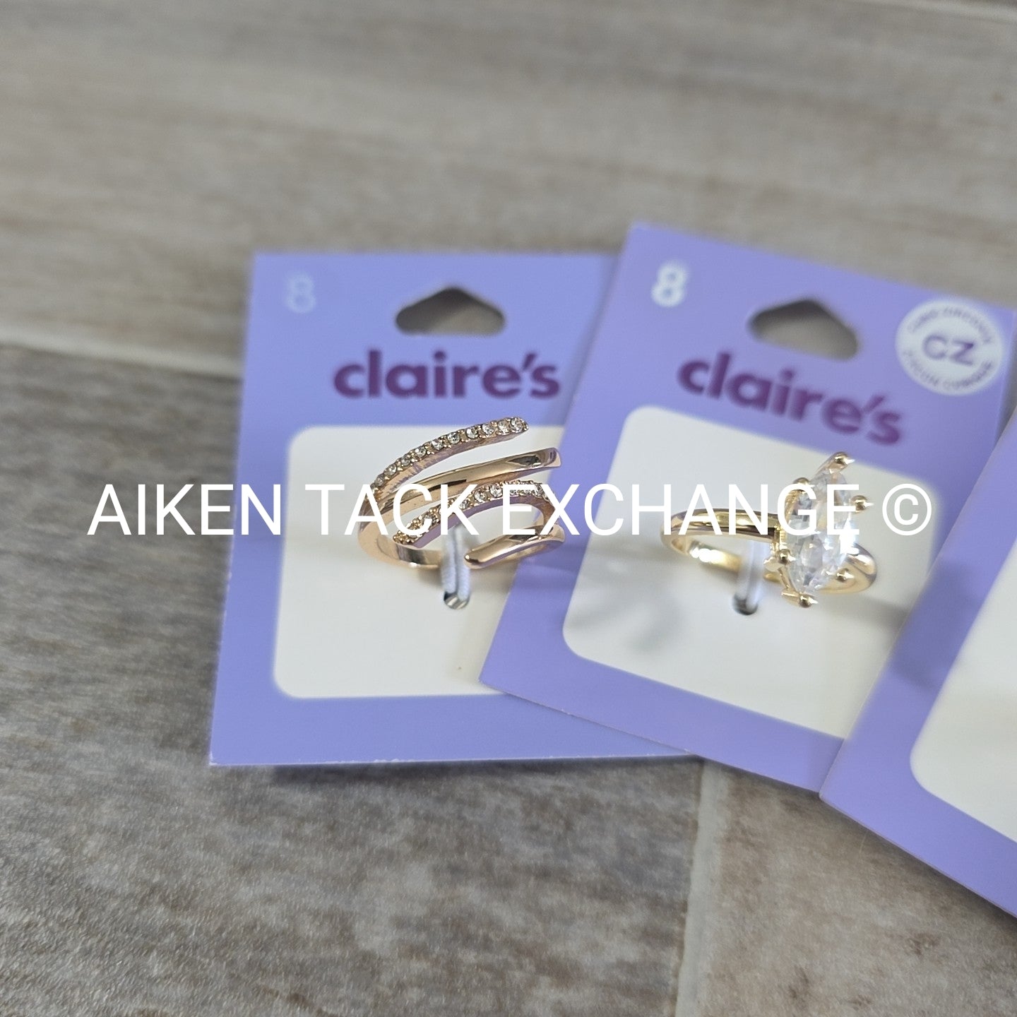 Claire's Rings (3) - Size 8