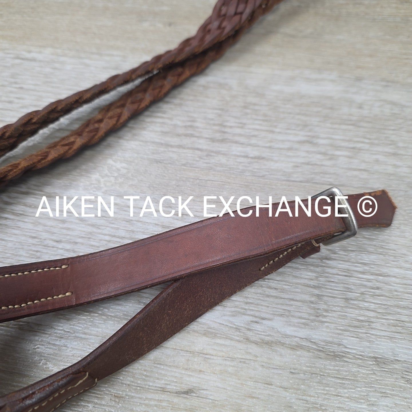 BARGAIN BUNDLE: 2 Pair Plaited Braided Reins, Brown