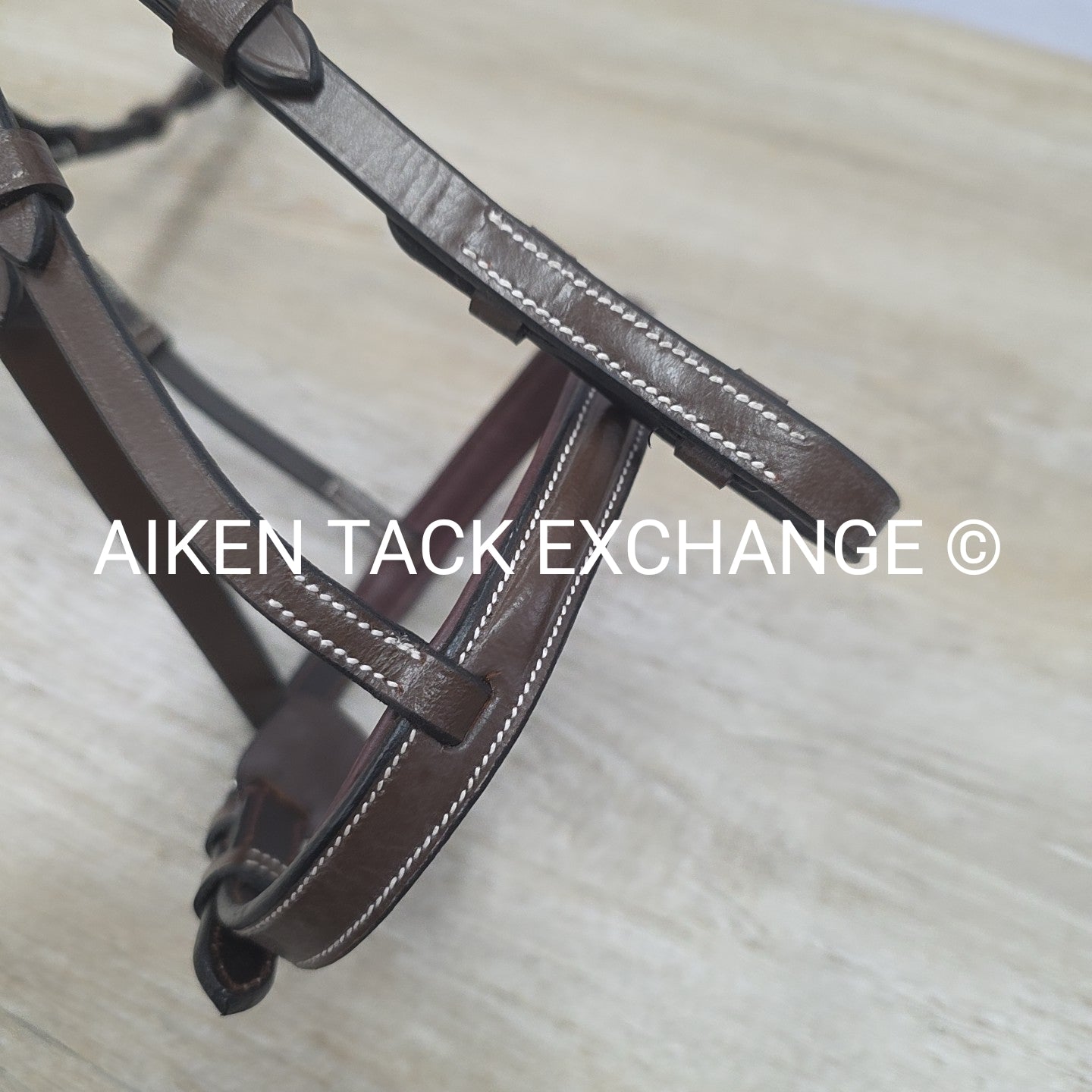 HDR Pro Mono Crown Fancy Stitch Padded Bridle with Reins, Brown, Size Pony