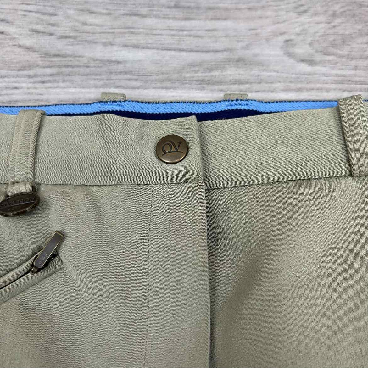 Ovation Celebrity Slim Deerskin Full Seat Breeches, Size 28 R