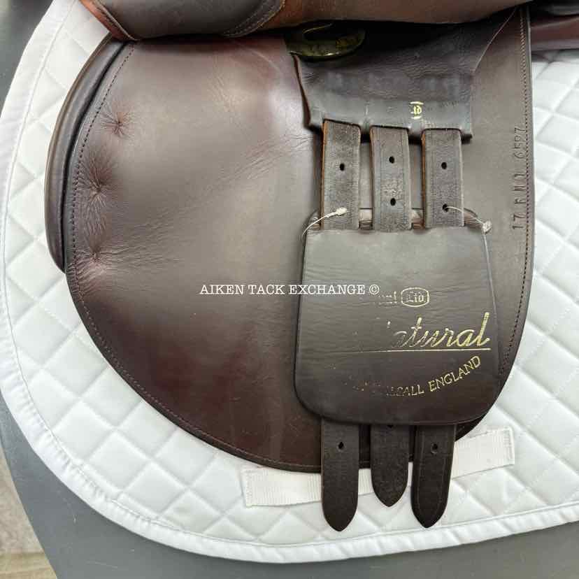 **SOLD** Beval The Natural Close Contact Jump Saddle, 17" Seat, Medium Tree, Foam Panels