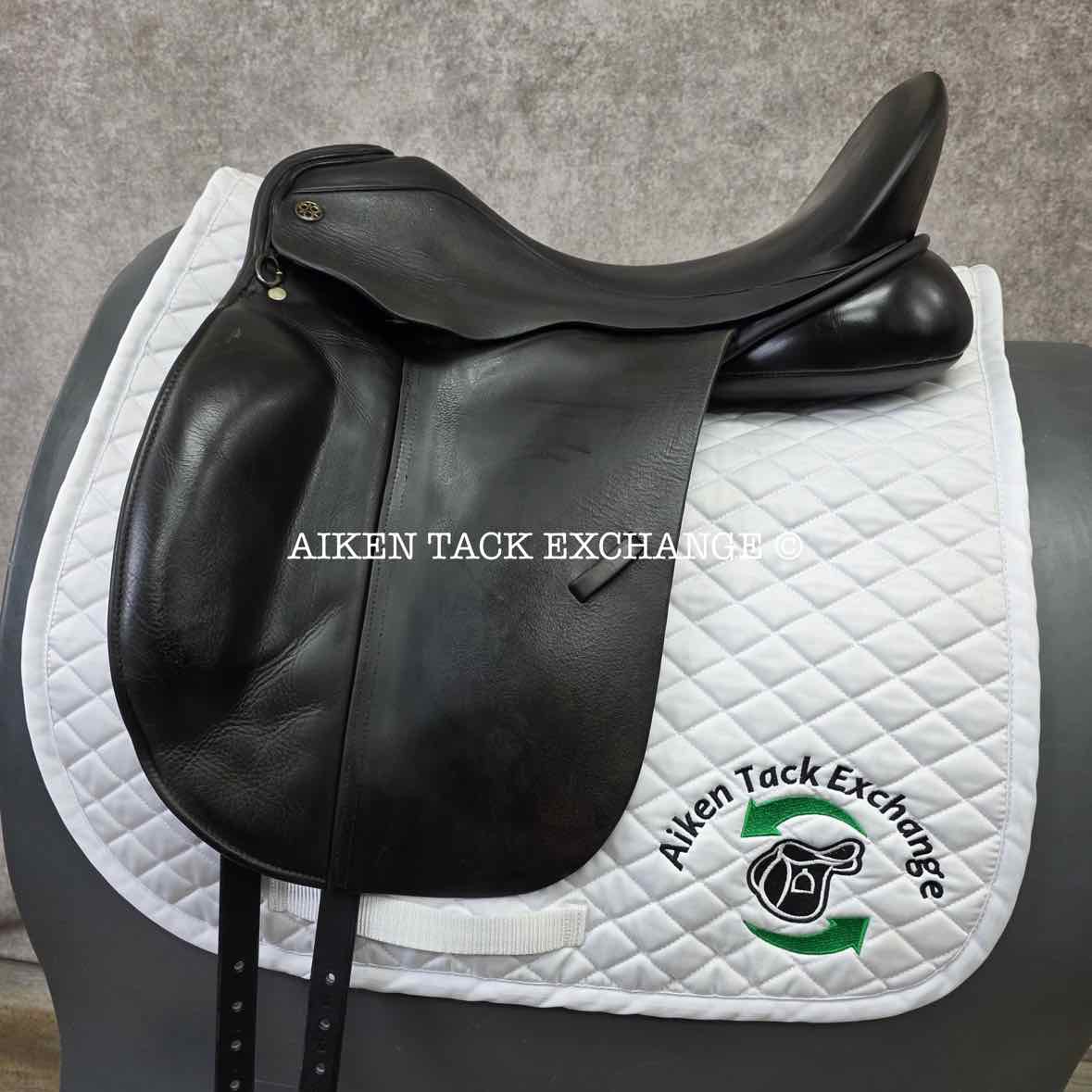 2006 Trilogy Verago Elite Dressage Saddle, 18.5" Seat, Wide Tree, Wool Flocked Panels