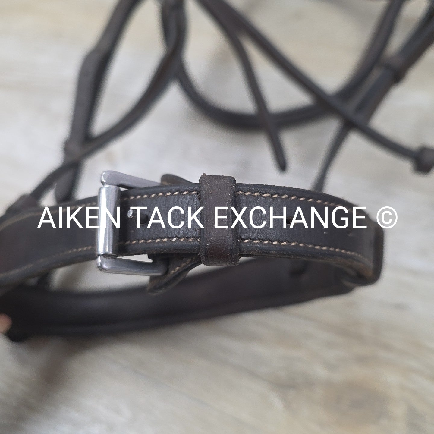 ExionPro Monocrown Fancy Stitched Bridle with Rubber Grip Reins, Brown, Size Ful