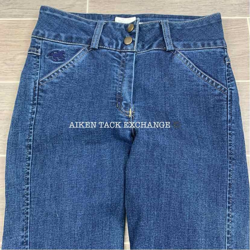 SmartPak Piper Stretch Denim Knee Patch Breeches, Size 24 R