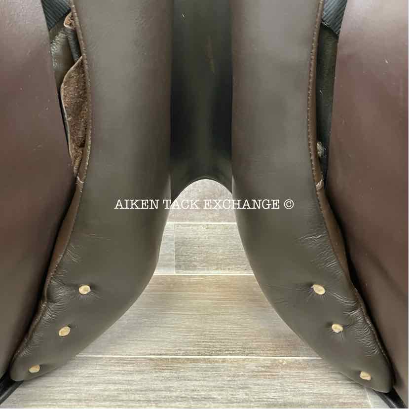 2014 Custom Saddlery Monte Carlo Monoflap Jump Saddle, 17" Seat, Forward Flap, Adjustable Tree, Wool Flocked Panels