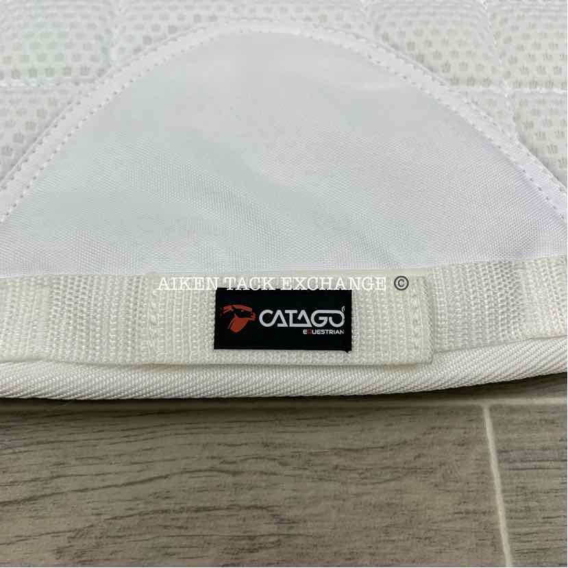 Catago FIR-Tech (Far Infrared Rays) Dressage Saddle Pad, White, Brand New
