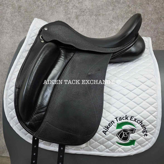 2009 Custom Saddlery Wolfgang Solo Dressage Saddle, 17" Seat, Adjustable Tree, Wool Flocked Panels