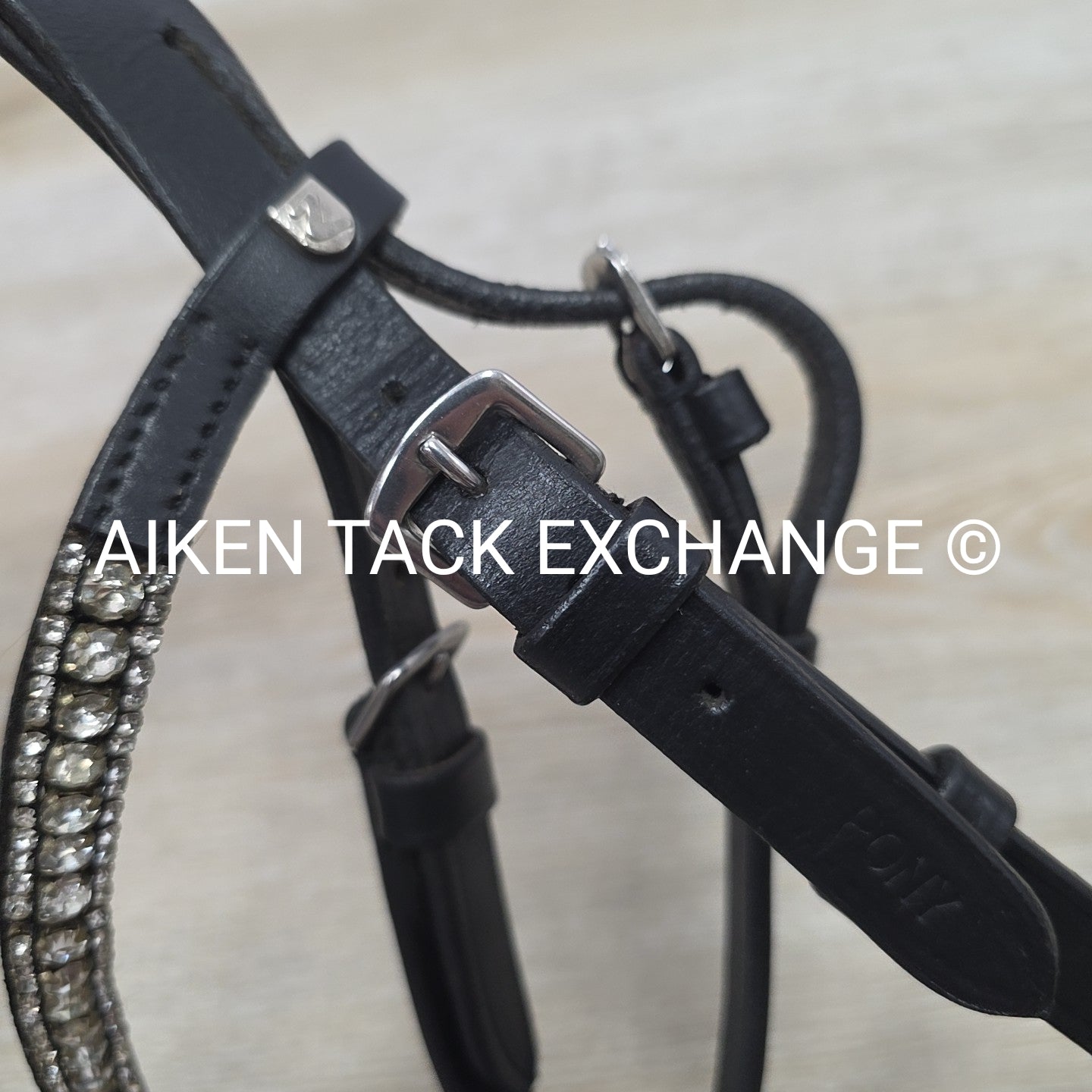 Horze Grayson Classic Dressage Ergonomic Bridle, No Reins, Black, Size Pony