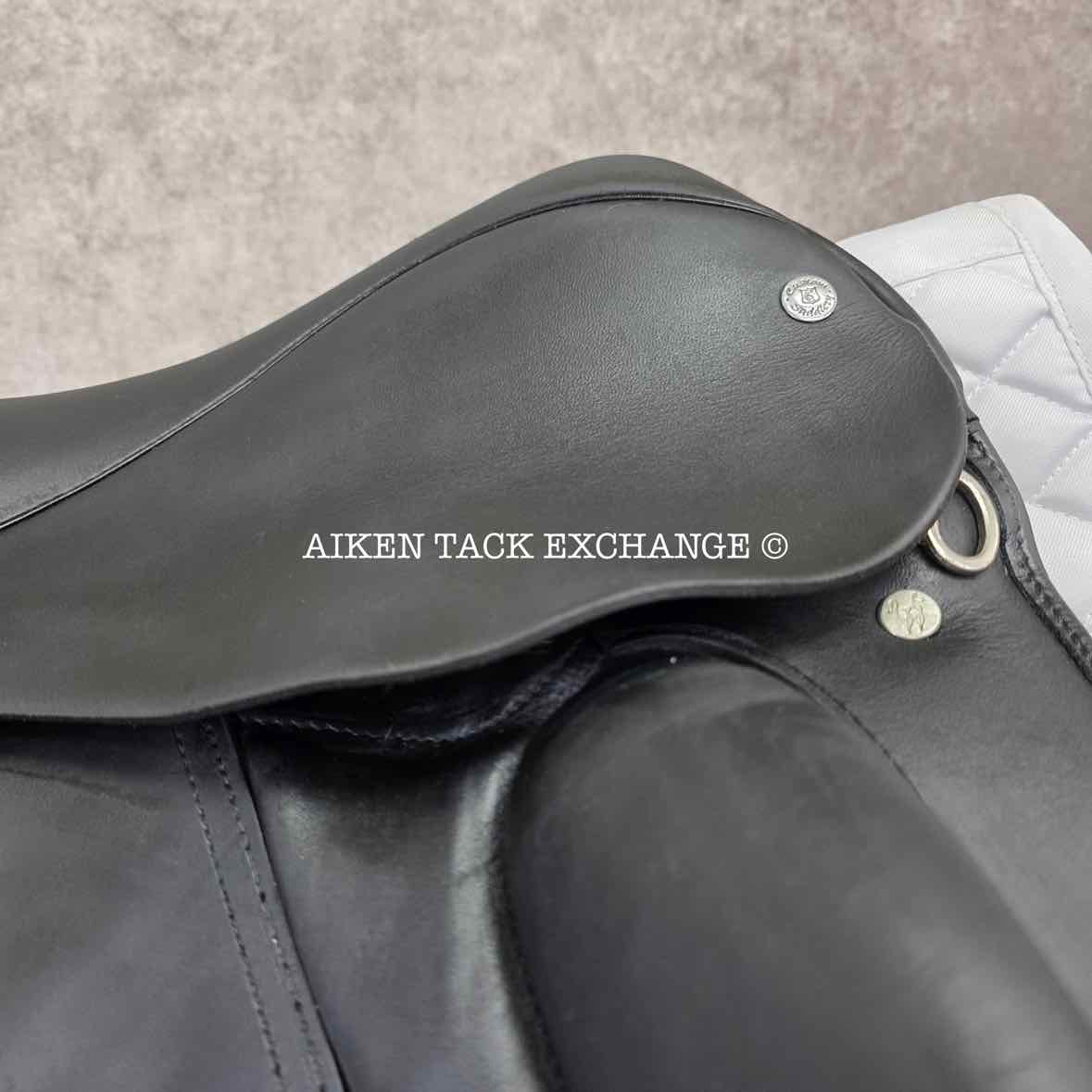 2010 Custom Saddlery Wolfgang Solo Dressage Saddle, 17.5" Seat, Adjustable Tree, Wool Flocked Panels