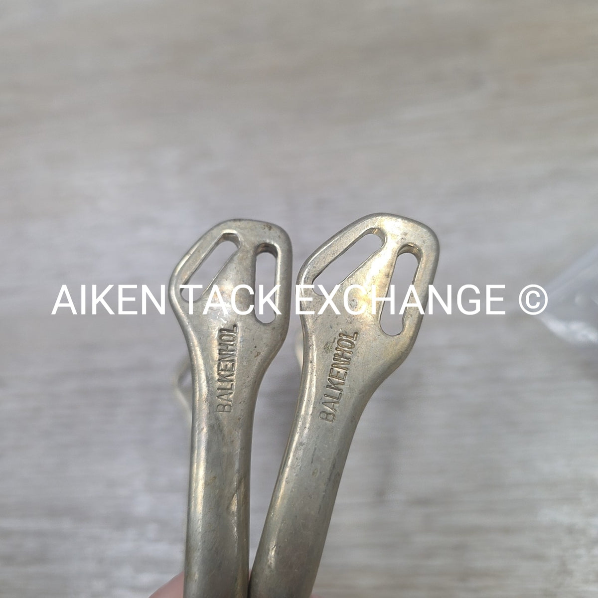 Herm Sprenger Balkenhol Spurs with Braided Nylon Spur Straps, No Rowel, 35mm