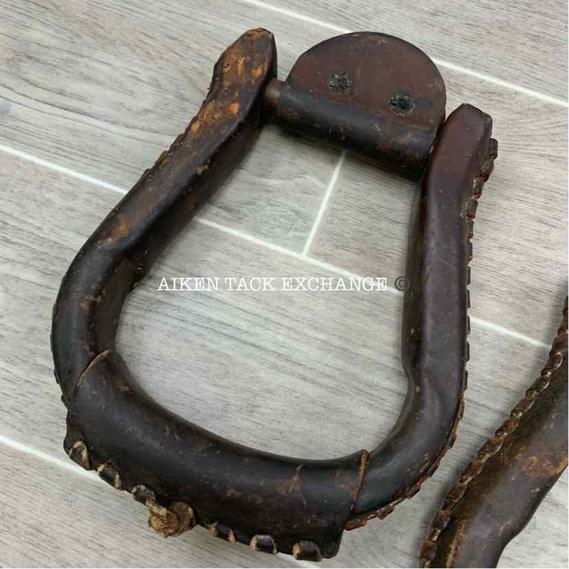 Leather Covered Western Stirrups