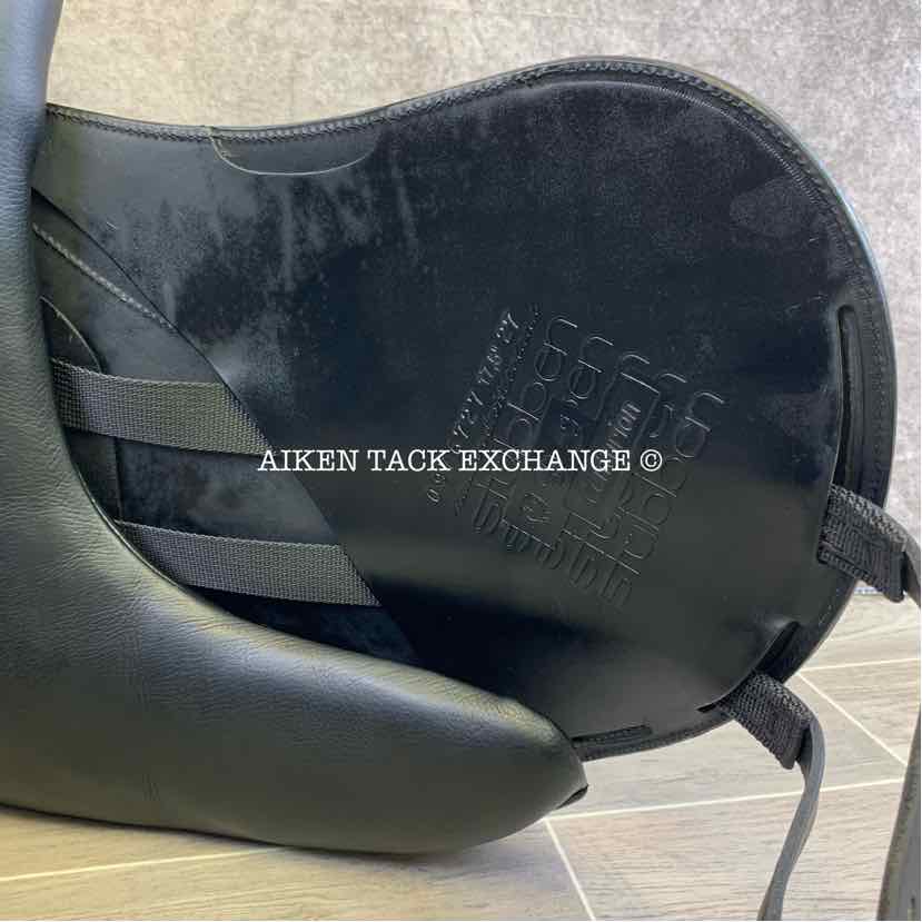 **SOLD** 2018 Stubben Centurion Monoflap Dressage Saddle, 17.5" Seat with Biomex, Short Flap, 27 cm Tree - Narrow, Wool Flocked Panels