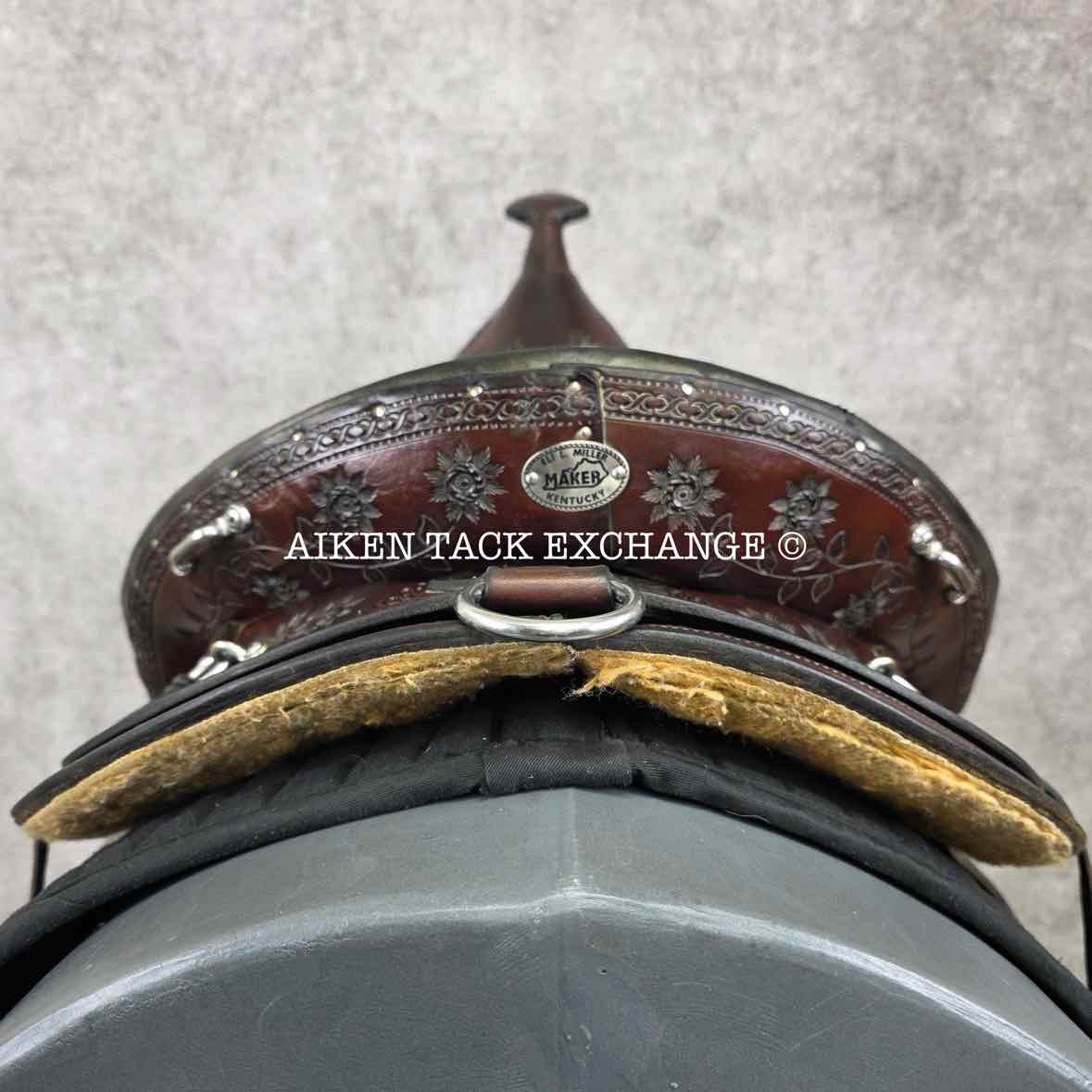 Eli Miller Buena Vista Saddle, 19" Seat, Wide Tree - Full QH Bars