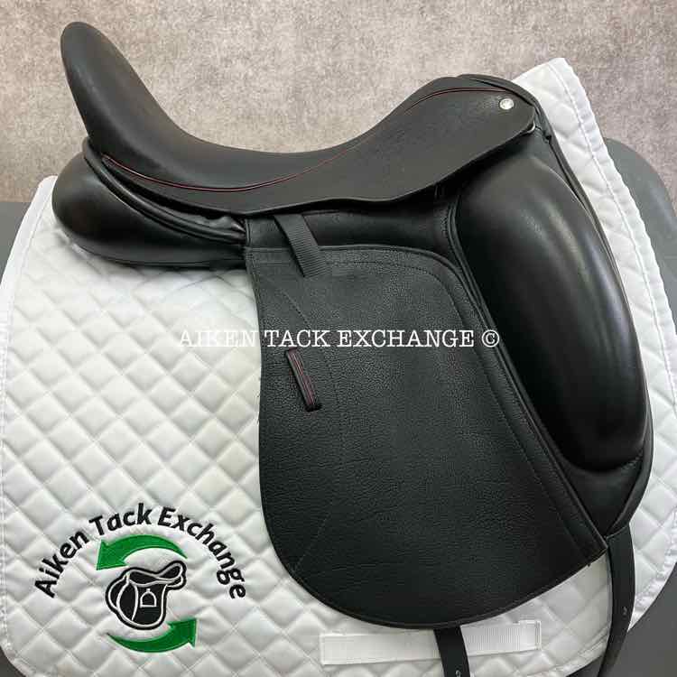 2021 Custom Saddlery Icon Coda W Monoflap Dressage Saddle, 17.5" Seat, Adjustable Tree, Wool Flocked Panels