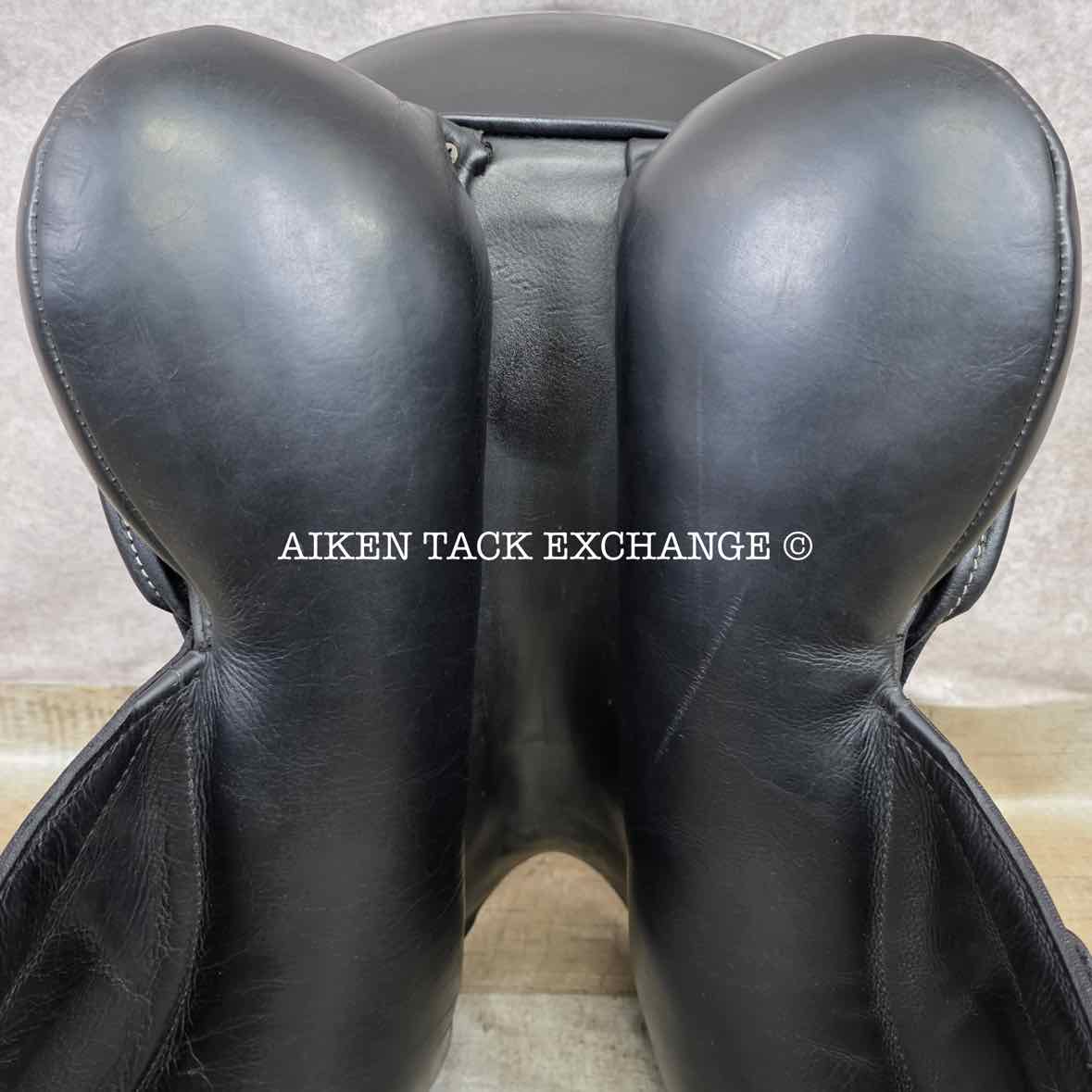 2015 Custom Saddlery Wolfgang Solo Monoflap Dressage Saddle, 17" Seat, Short Flap, Adjustable Tree, Wool Flocked Panels