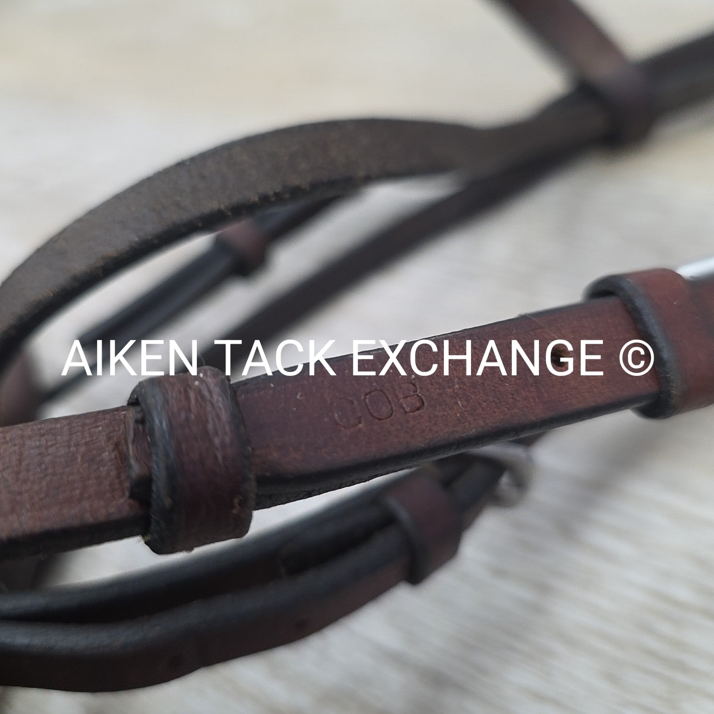 Plain Raised Bridle with Matching Laced Reins, Brown, Size Cob