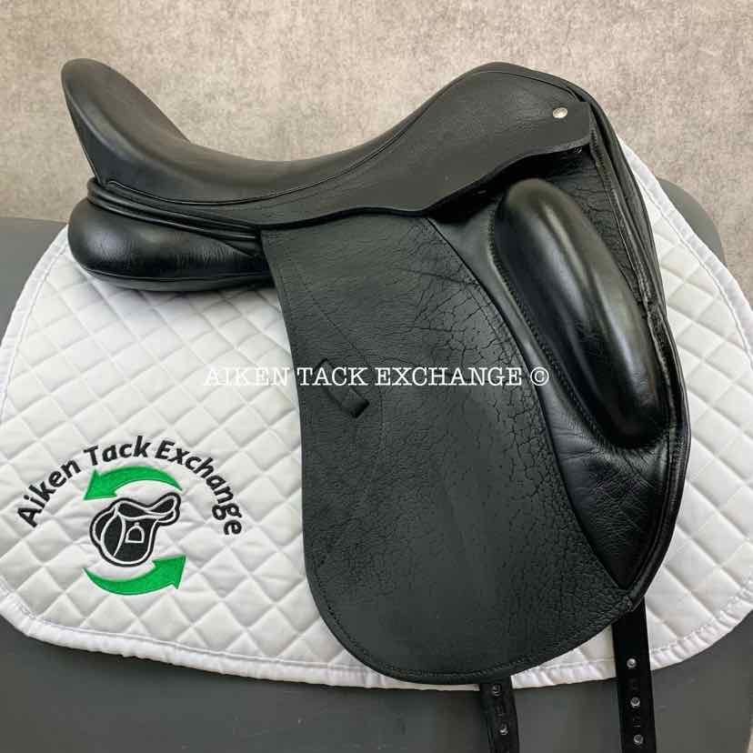2017 Custom Saddlery Laguna XR Monoflap Dressage Saddle, 18" Seat, Adjustable Tree, Wool Flocked Panels