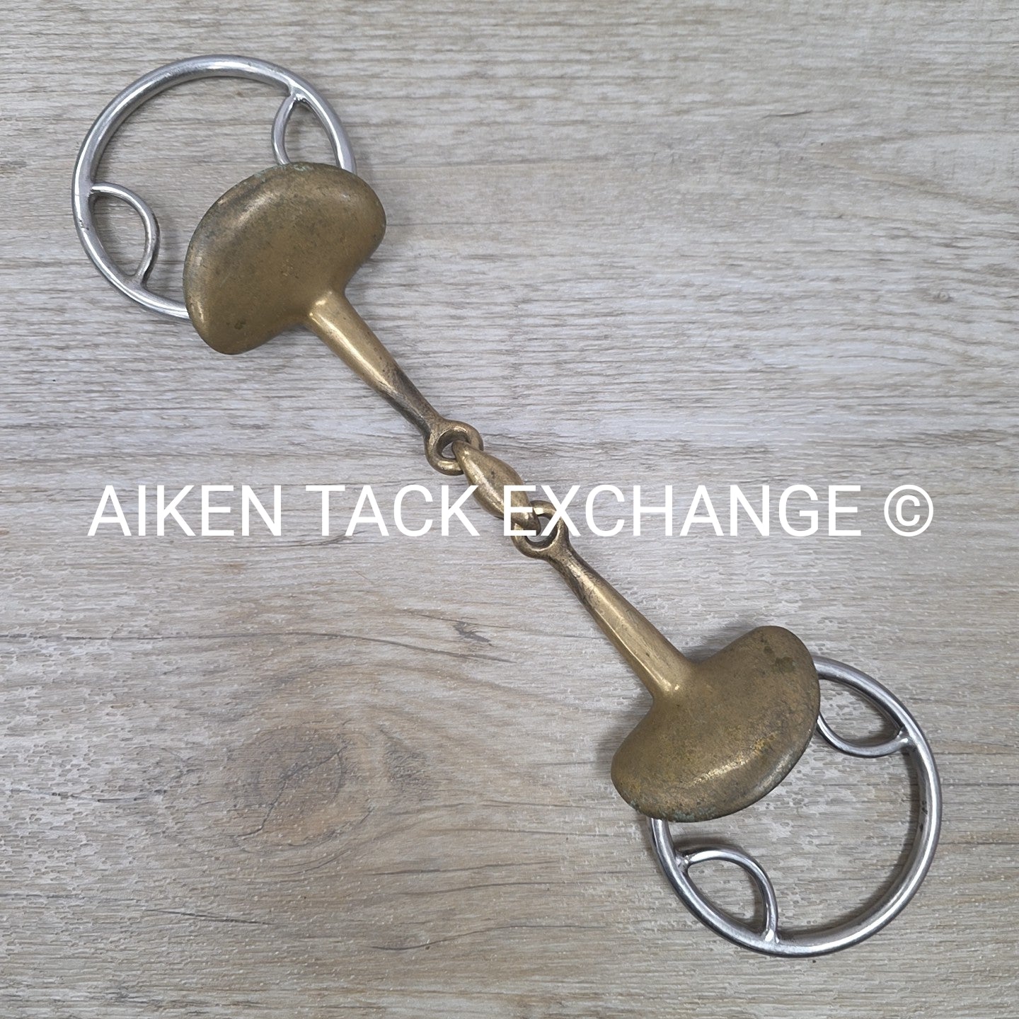 Stubben Golden Wings Double Joint Beval Loop Gag Bit 5.75"