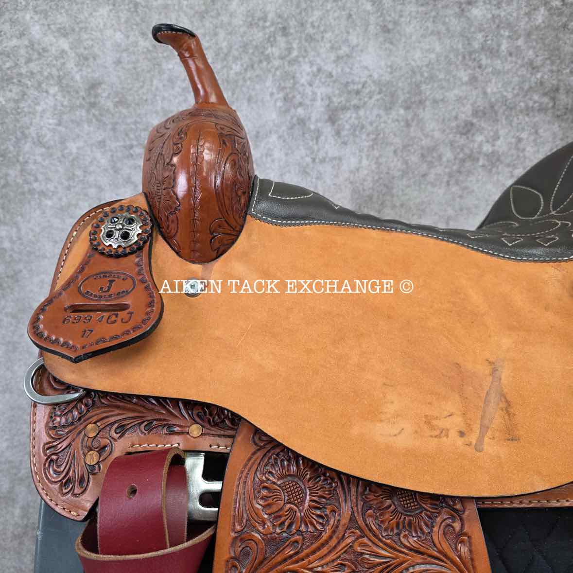 Circle J Western Saddle, 17" Seat, Regular Tree - Semi QH Bars