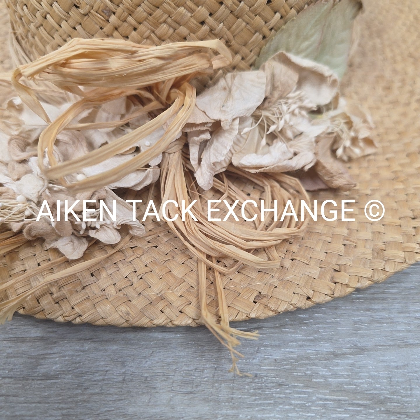 Bass Straw Derby Hat w/ Dried Flowers