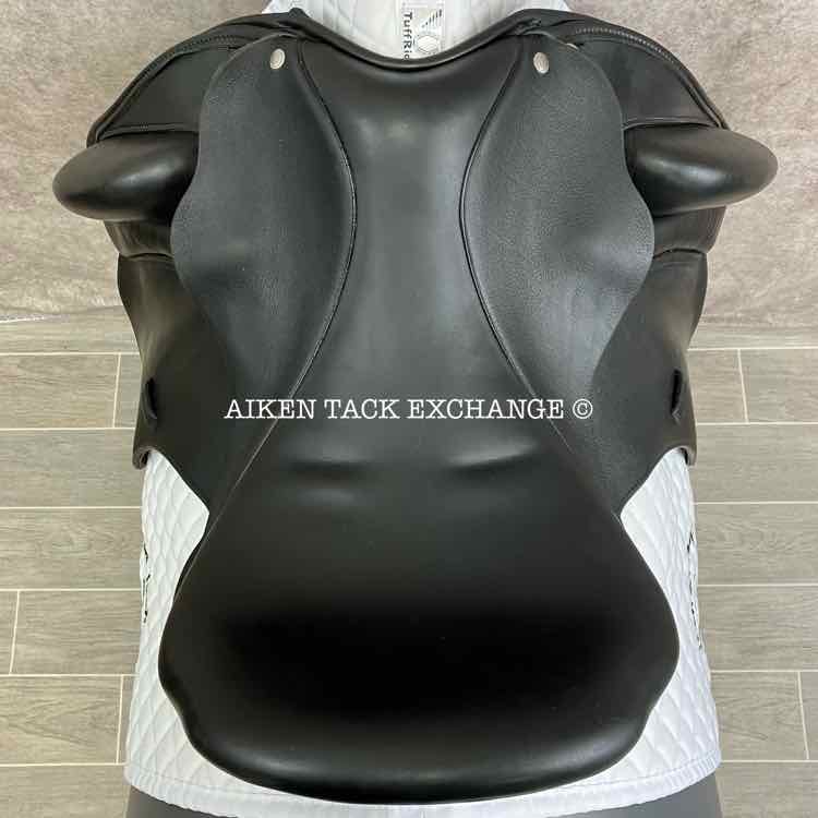 2018 Custom Saddlery Wolfgang Solo MKII Monoflap Dressage Saddle, 18" Seat, Adjustable Tree, Wool Flocked Panels