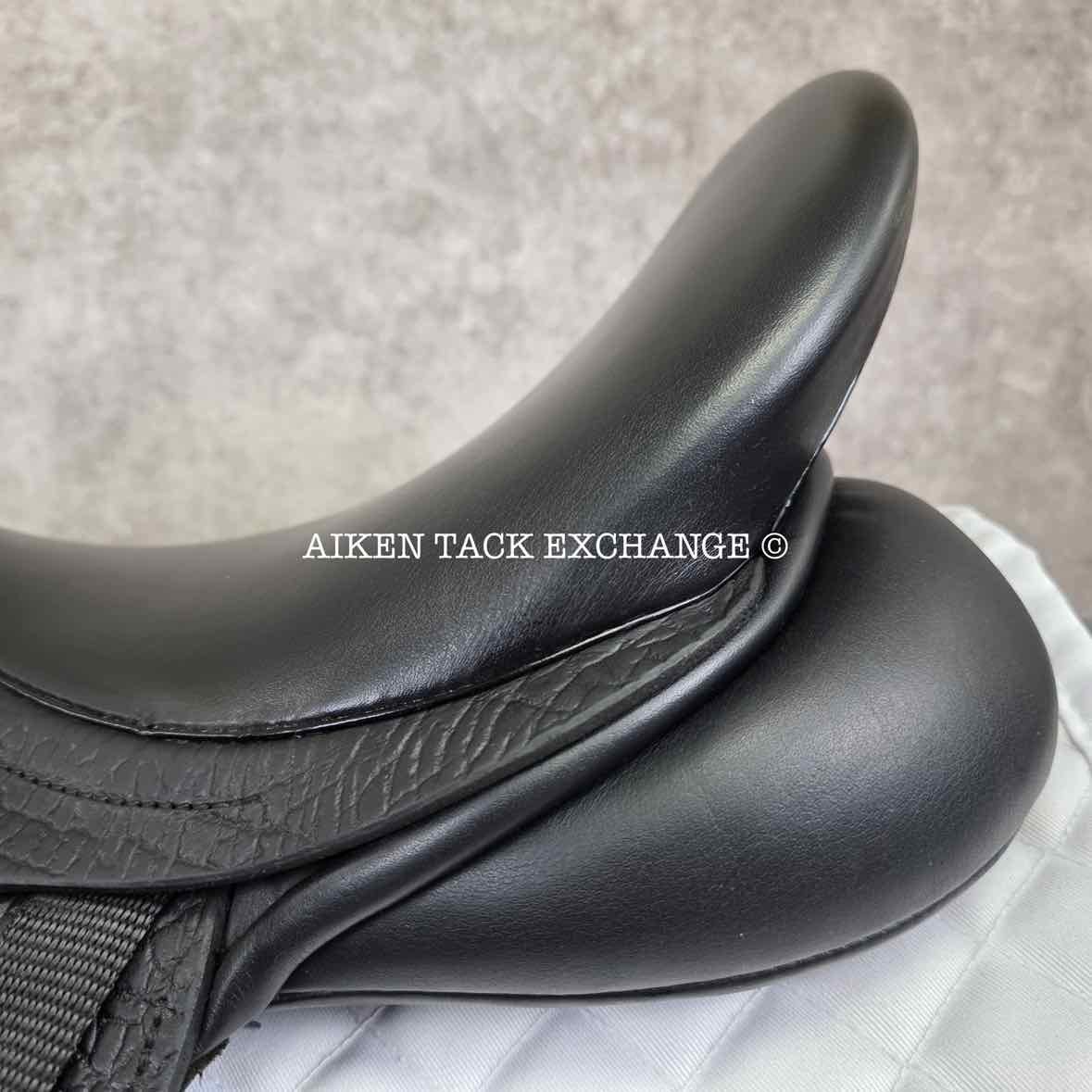 **SOLD** 2018 County Epiphany Monoflap Dressage Saddle, 17" Seat, Medium Narrow Tree, Wool Flocked Panels