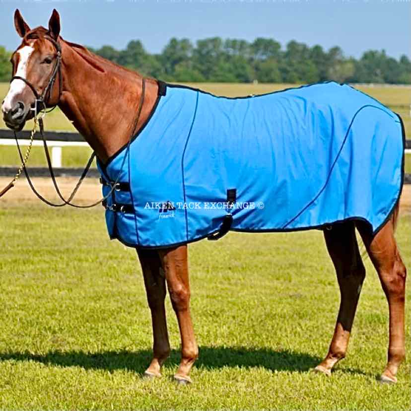 78" Fenwick Equestrian Soft Shell Therapeutic Bamboo Blanket, Blue, Brand New