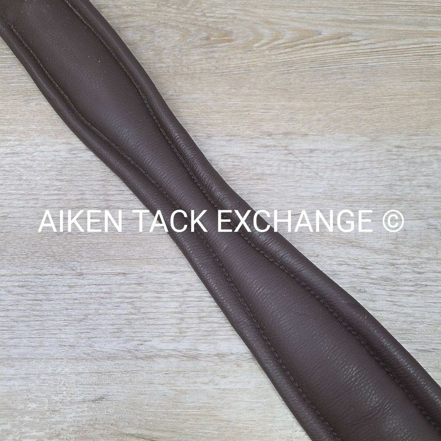 Stubben Leather Girth with Double End Elastic, Brown, 60" (150 cm)