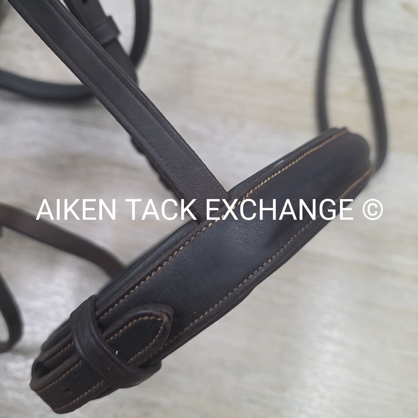 Ovation Classic Raised Comfort Crown Wide Noseband Bridle with Rubber Reins, Bro