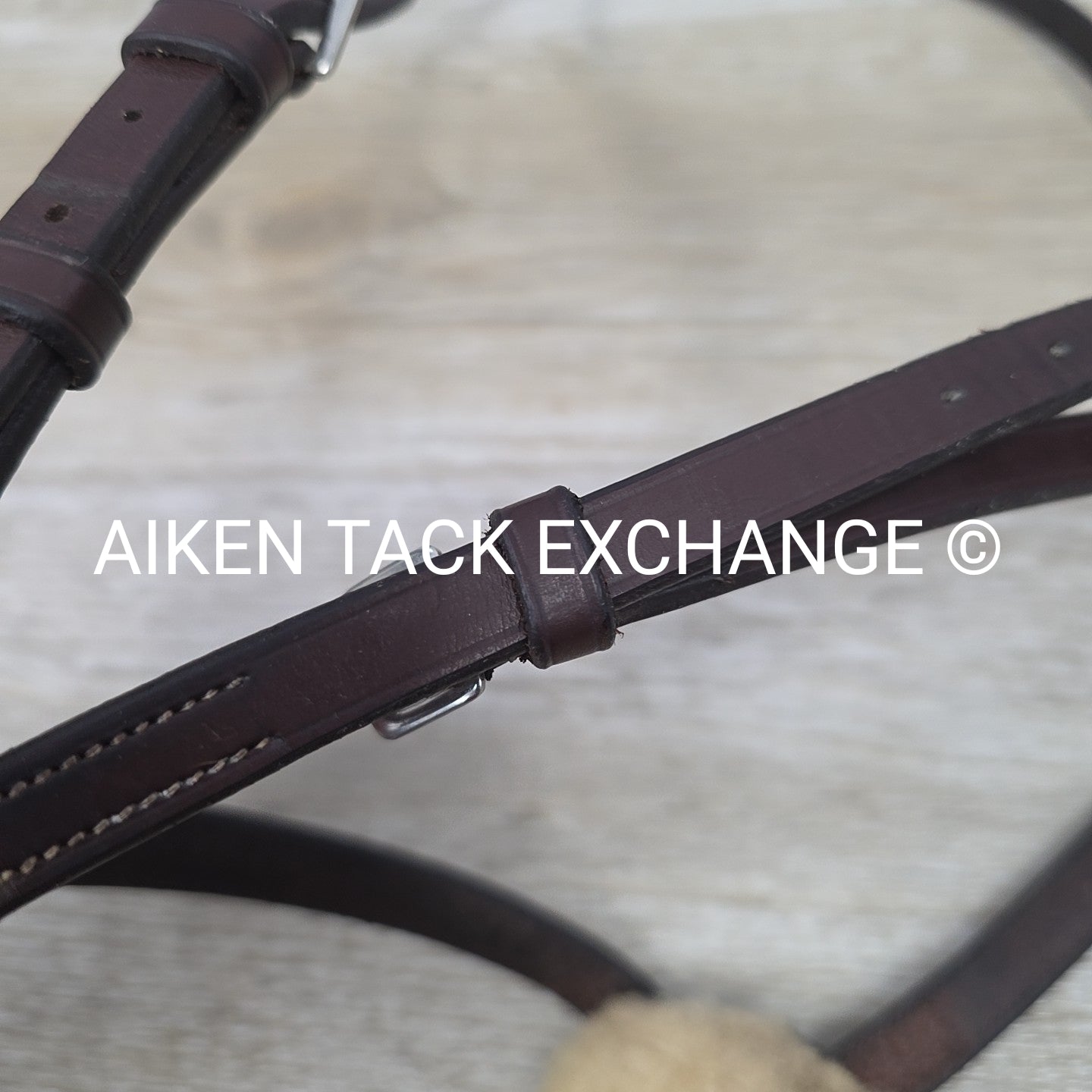 Plain Raised Figure 8 Noseband, Brown, Size Full
