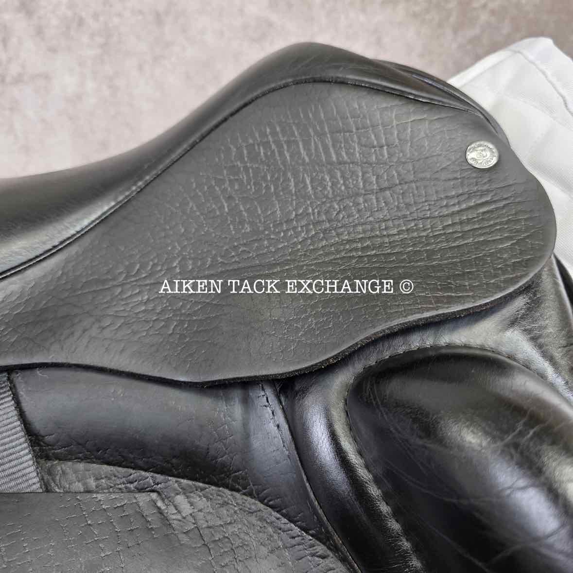 2015 Custom Saddlery Wolfgang Omni Monoflap Dressage Saddle, 17.5" Seat, Adjustable Tree, Wool Flocked Panels
