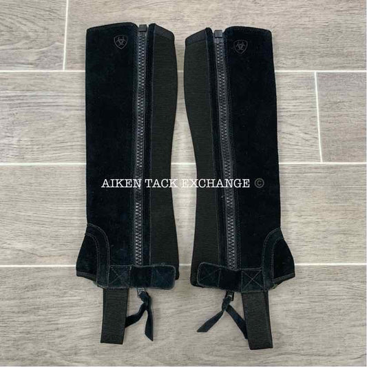 Ariat Suede Breeze Half Chaps, Black, Size Slim Tall