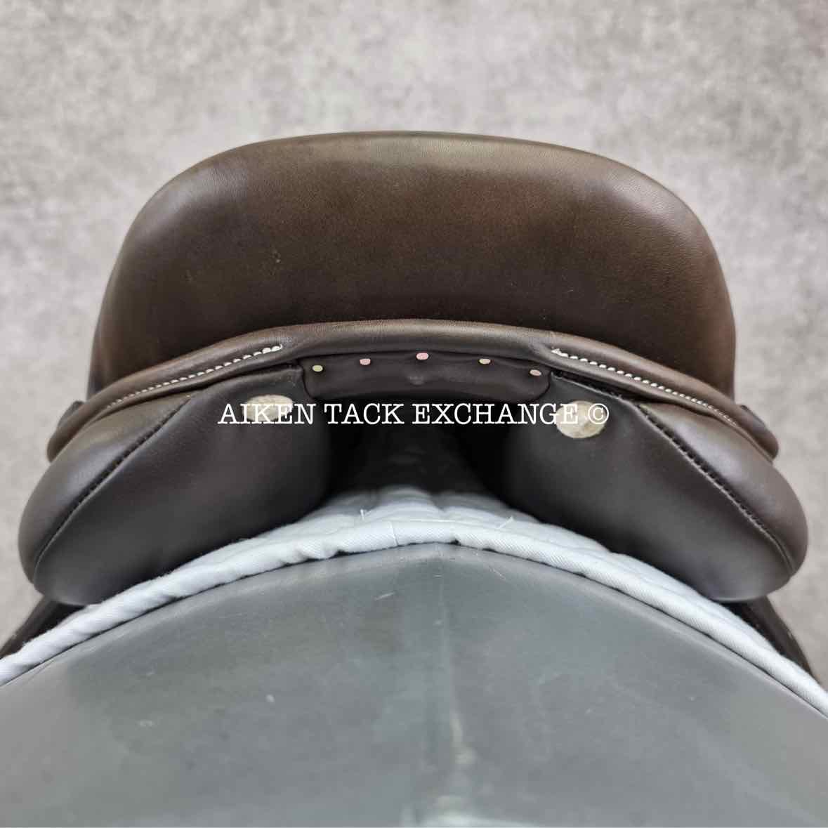 HDR - Henri de Rivel Synergy Close Contact Jump Saddle, 16.5" Seat, Adjustable Tree - Changeable Gullet, Wool Flocked Panels