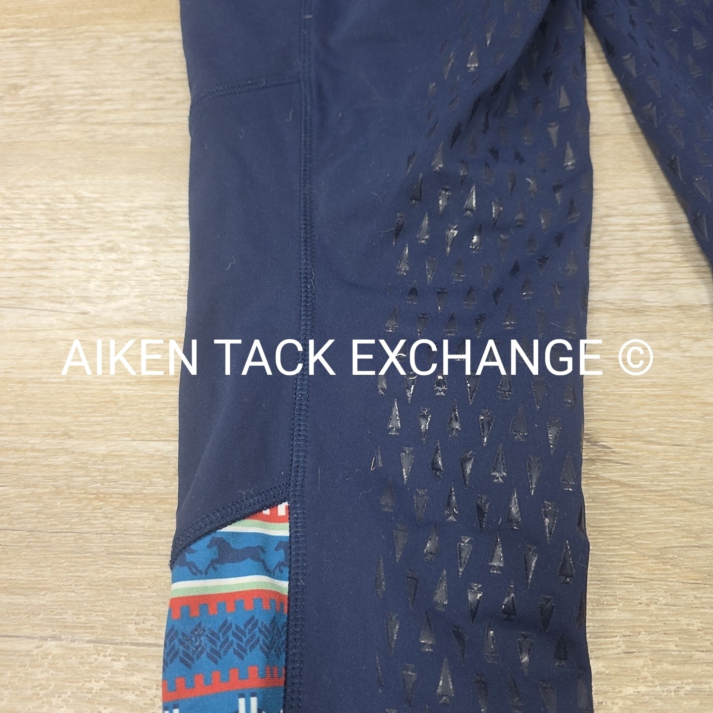 Kerrits Fleece Lite Silicone Grip Knee Patch Tights, Size Medium