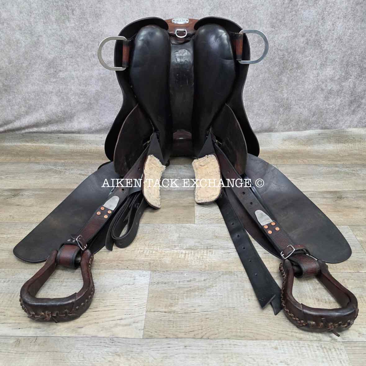 Steele Classic Trail Western Saddle, 16.5" Seat, Wide Tree - Full QH Bars