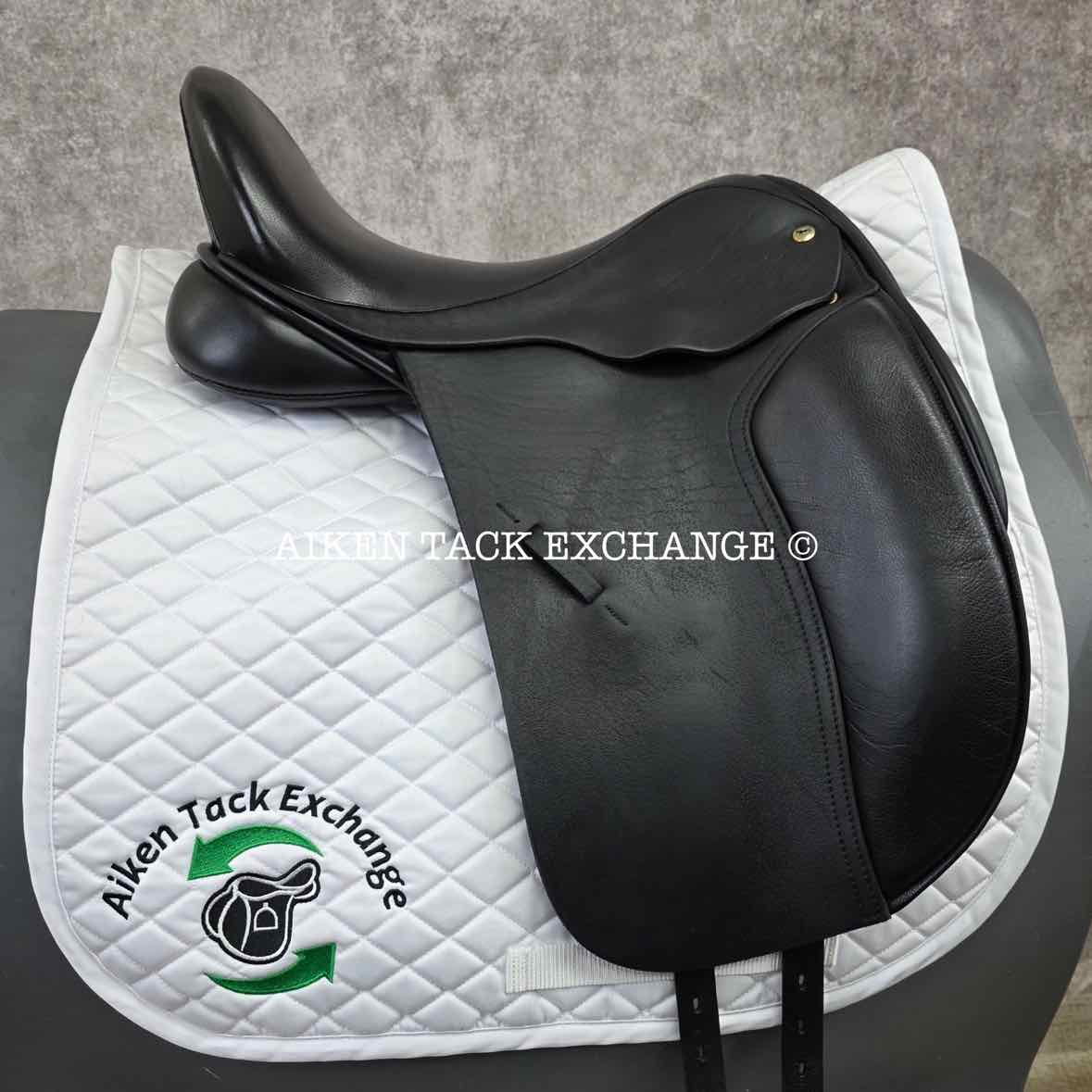 **SOLD** 2010 Black Country Eloquence Dressage Saddle, 17.5" Seat, W/XW Freedom Hoop Tree, Wool Flocked Panels