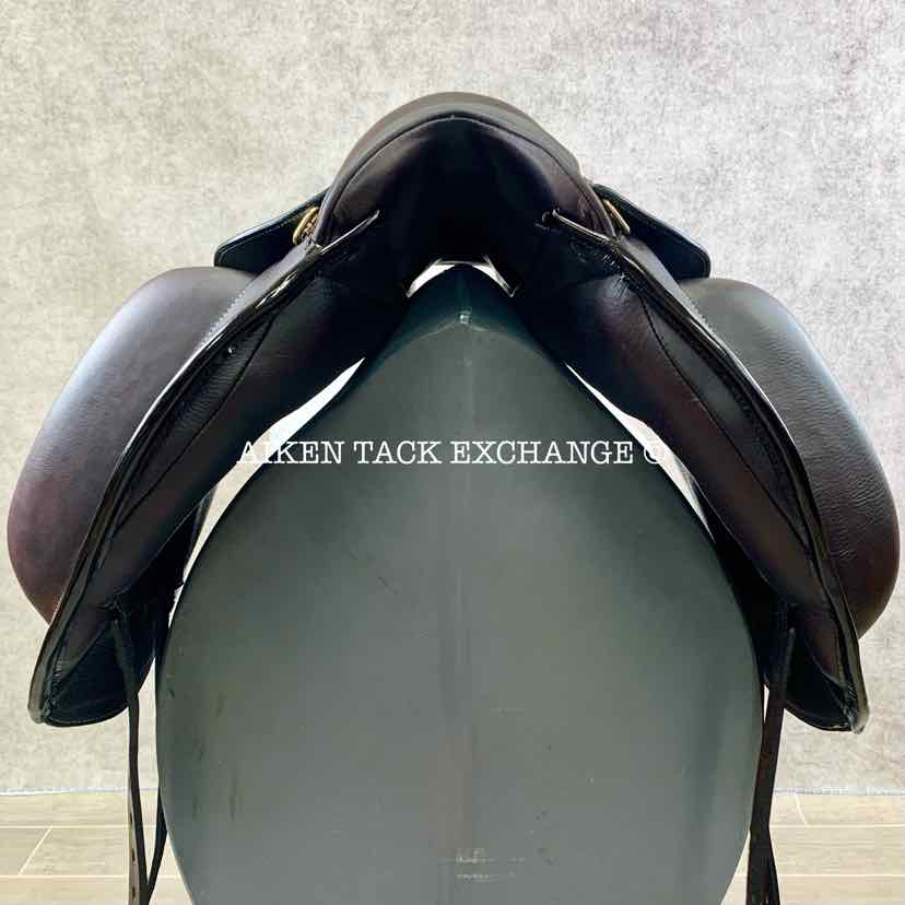 2022 MaxFlex Picasu Monoflap Dressage Saddle, 18" Seat, Flex Tree - Wide Fit, Wool Flocked Pony Panels