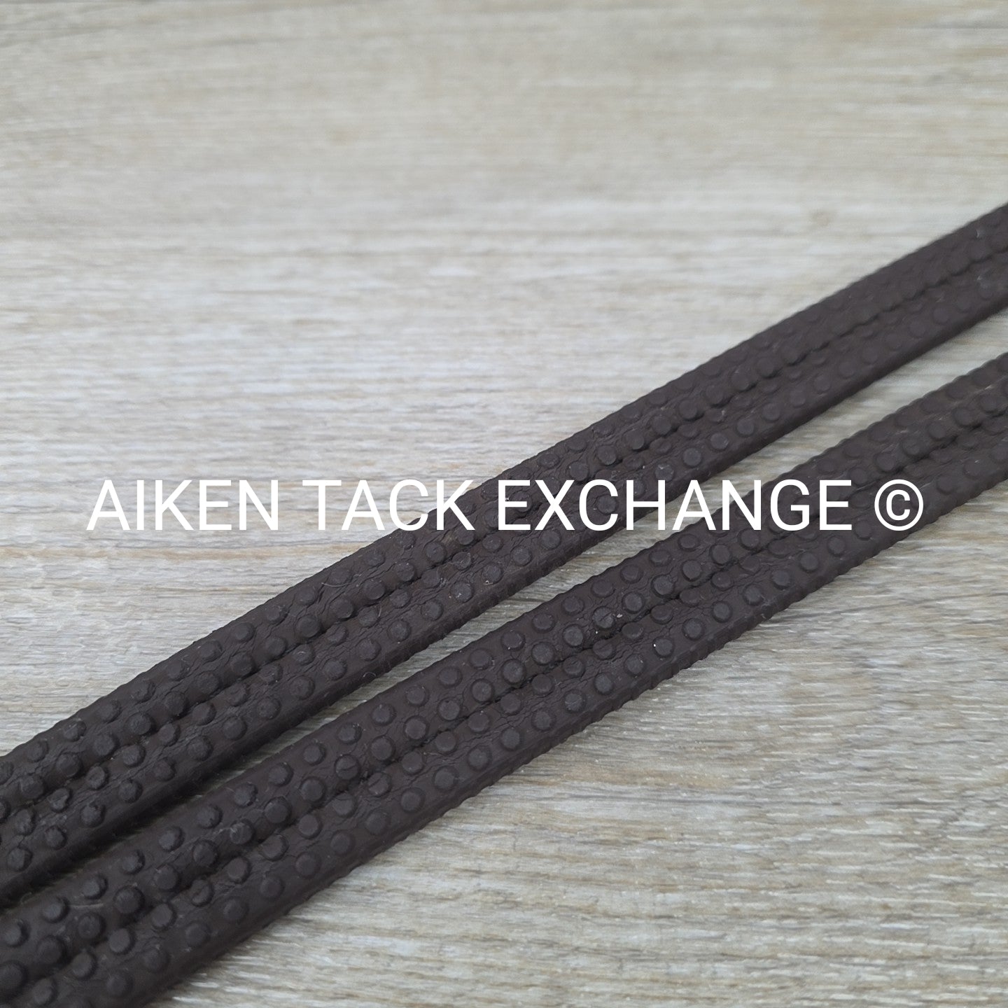 Bobby's English Tack Rubber Reins, Brown, 54"