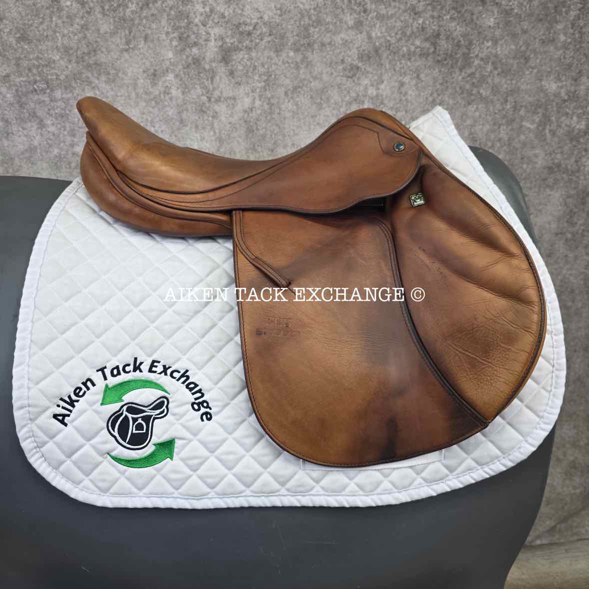 2012 Stubben Zaria Deluxe Jump Saddle, 17.5" Seat with Biomex, 30cm Tree - MW, Foam Panels