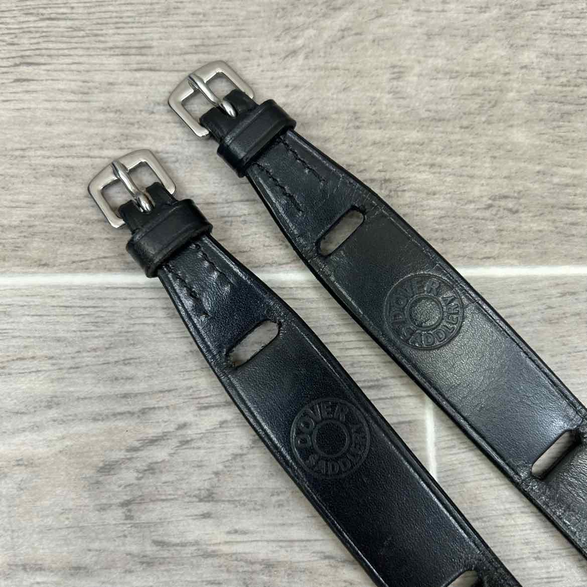 Dover Saddlery Garter Jodphur Straps, Black, Size Medium