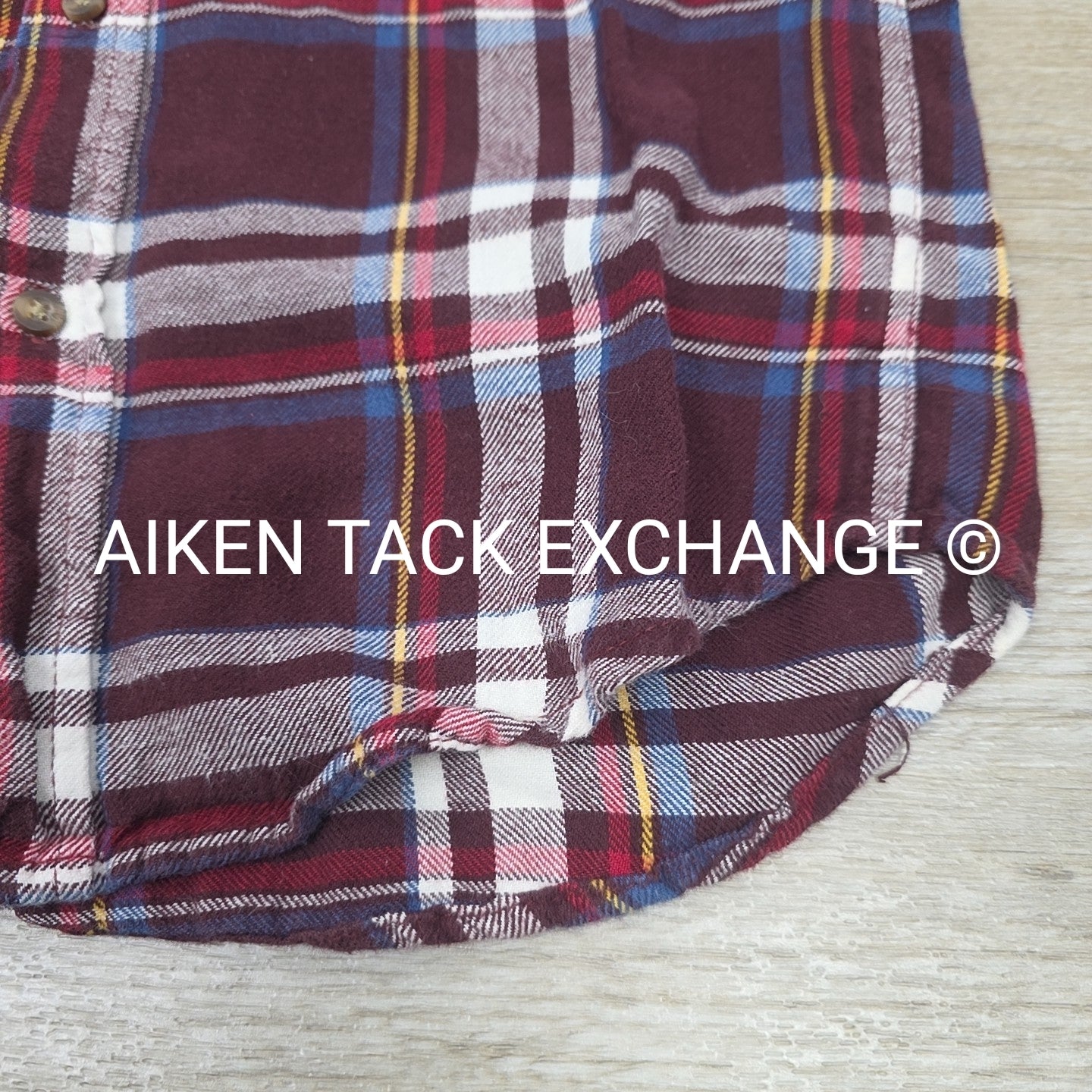 Children's Place Boys Flannel Long Sleeve Button Down Top, Size Medium