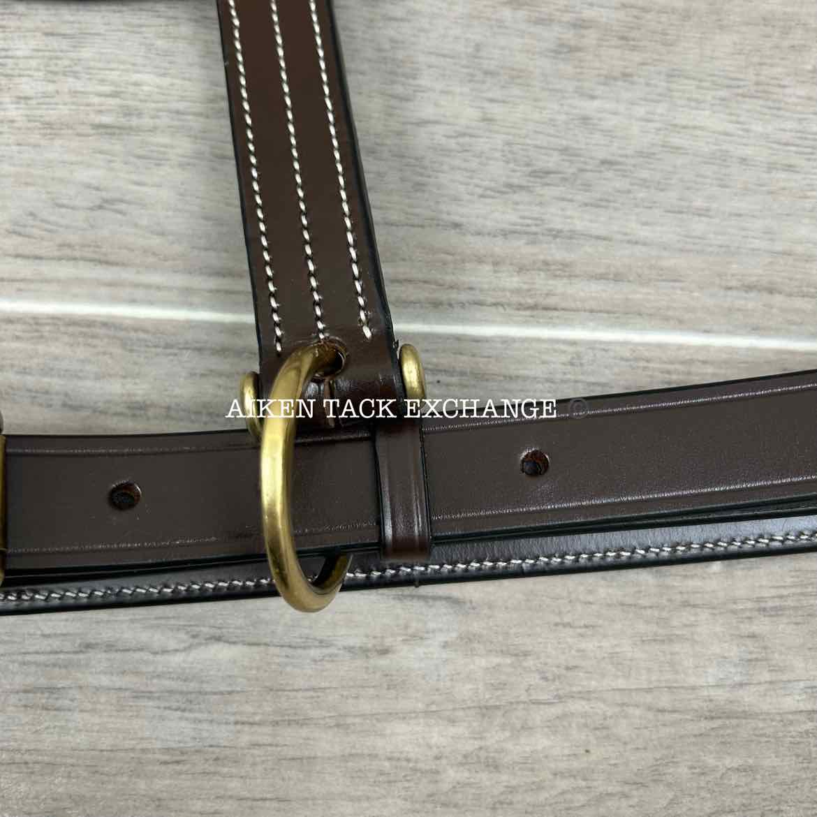 KL Select Black Oak Pine Leather Halter, Brown/Brown, Oversize
