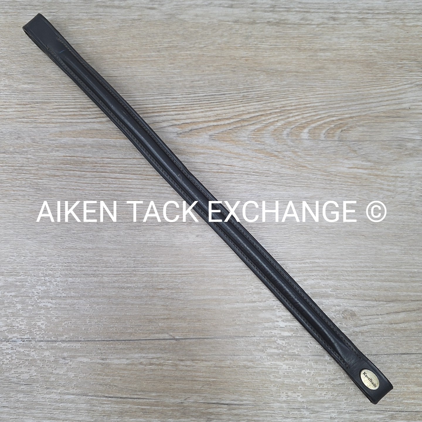Plain Raised Browband, Black, 16"