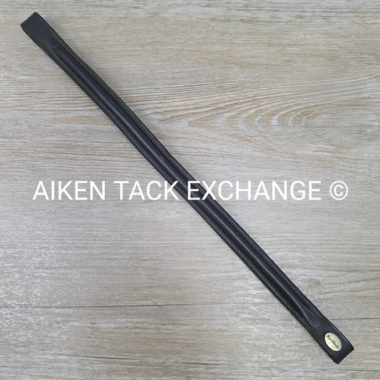 Plain Raised Browband, Black, 16"